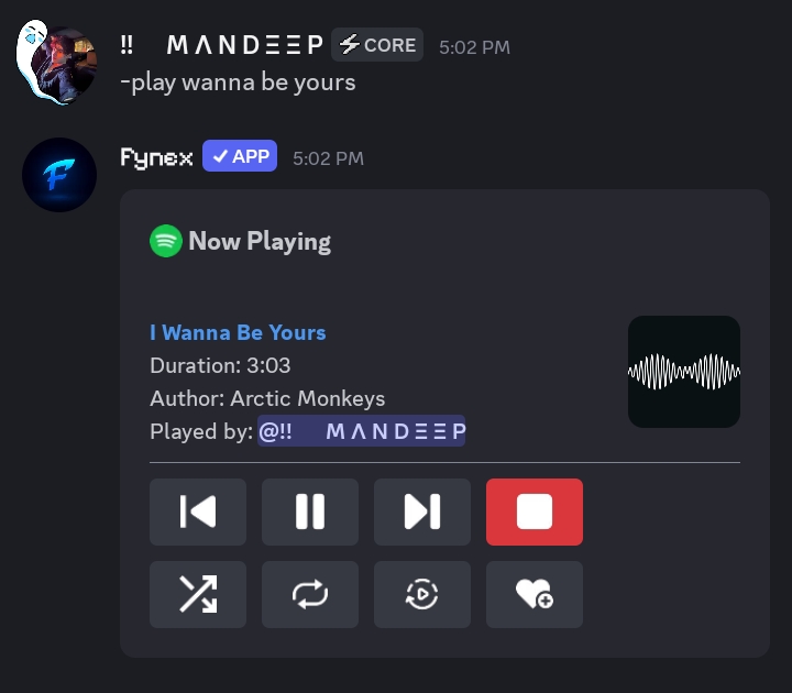 Fynex Music Now Playing